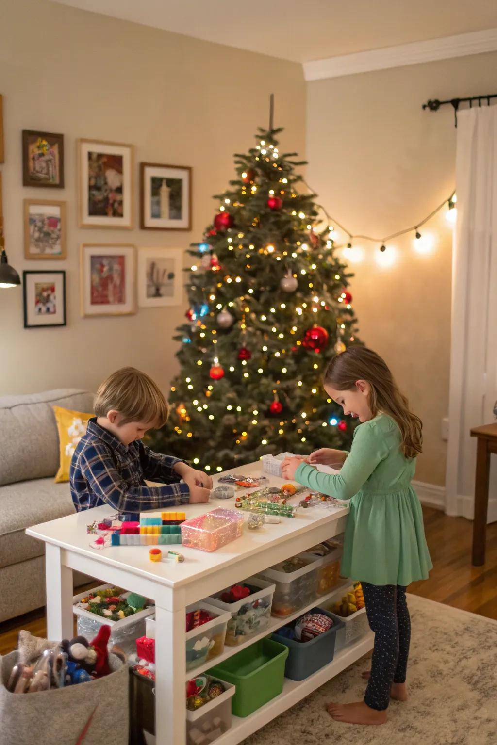 An interactive decorating space for kids.