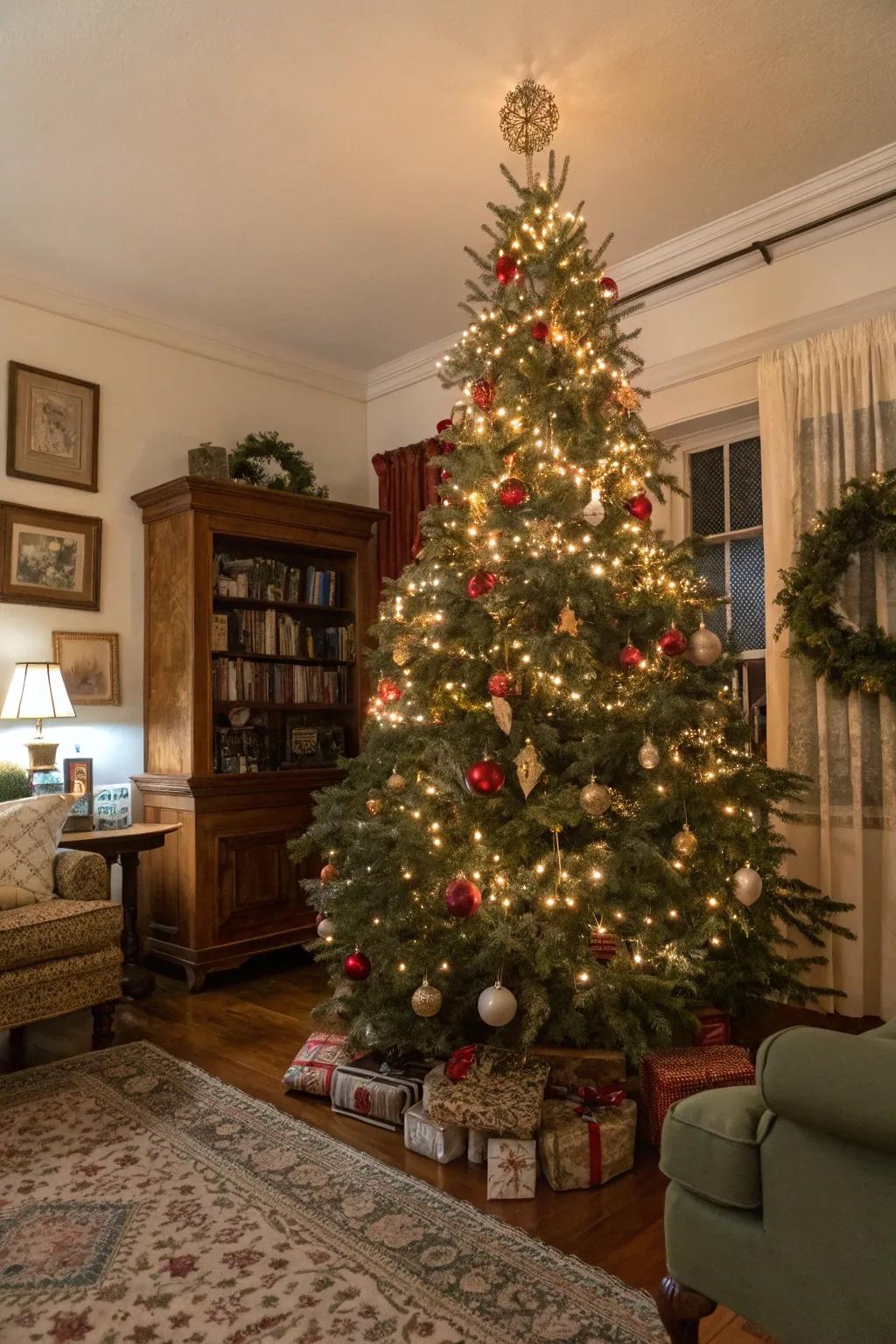 A retro allure theme conveys the nostalgia of Christmases past.