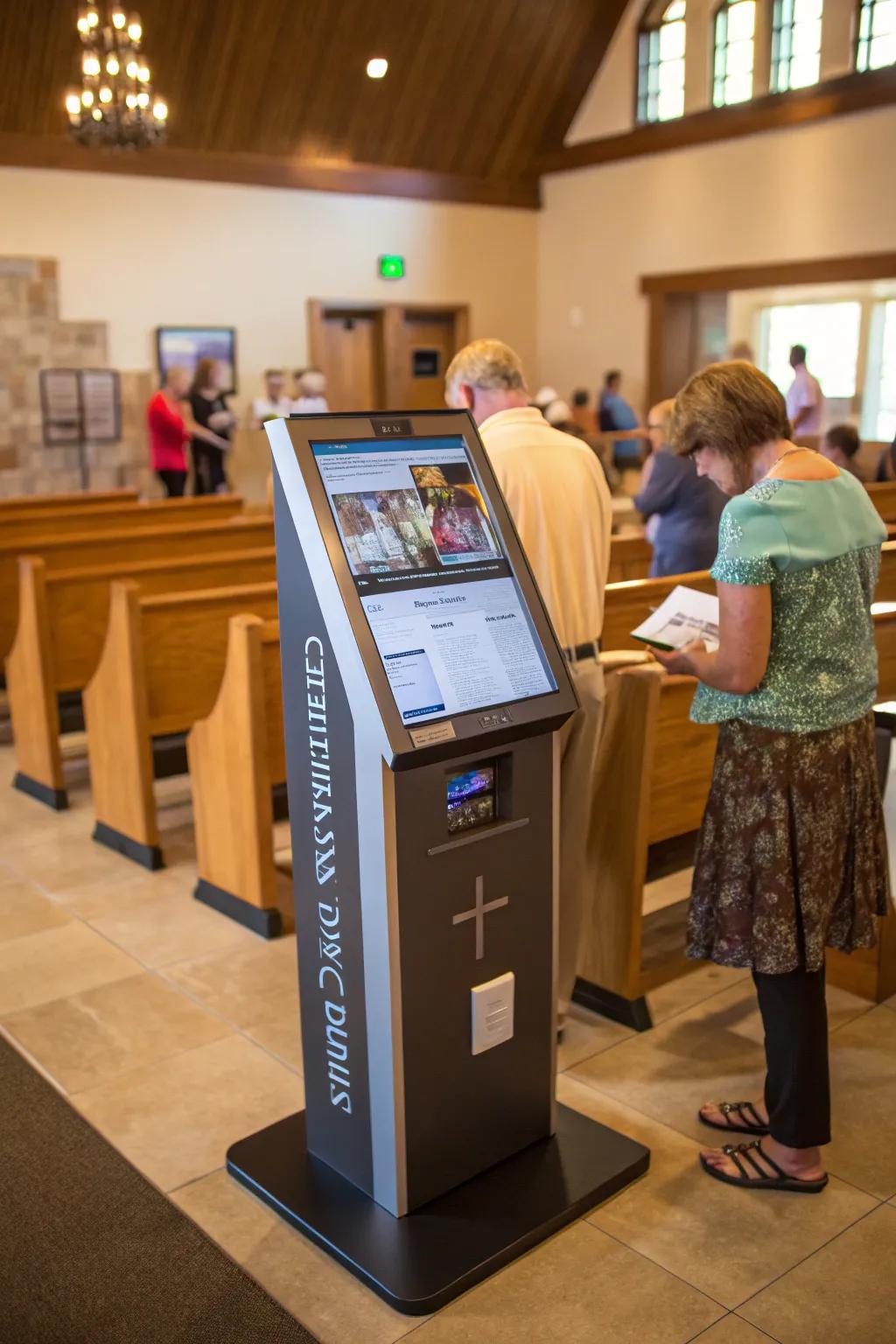 Interactive stations add a contemporary aspect to visitor engagement.