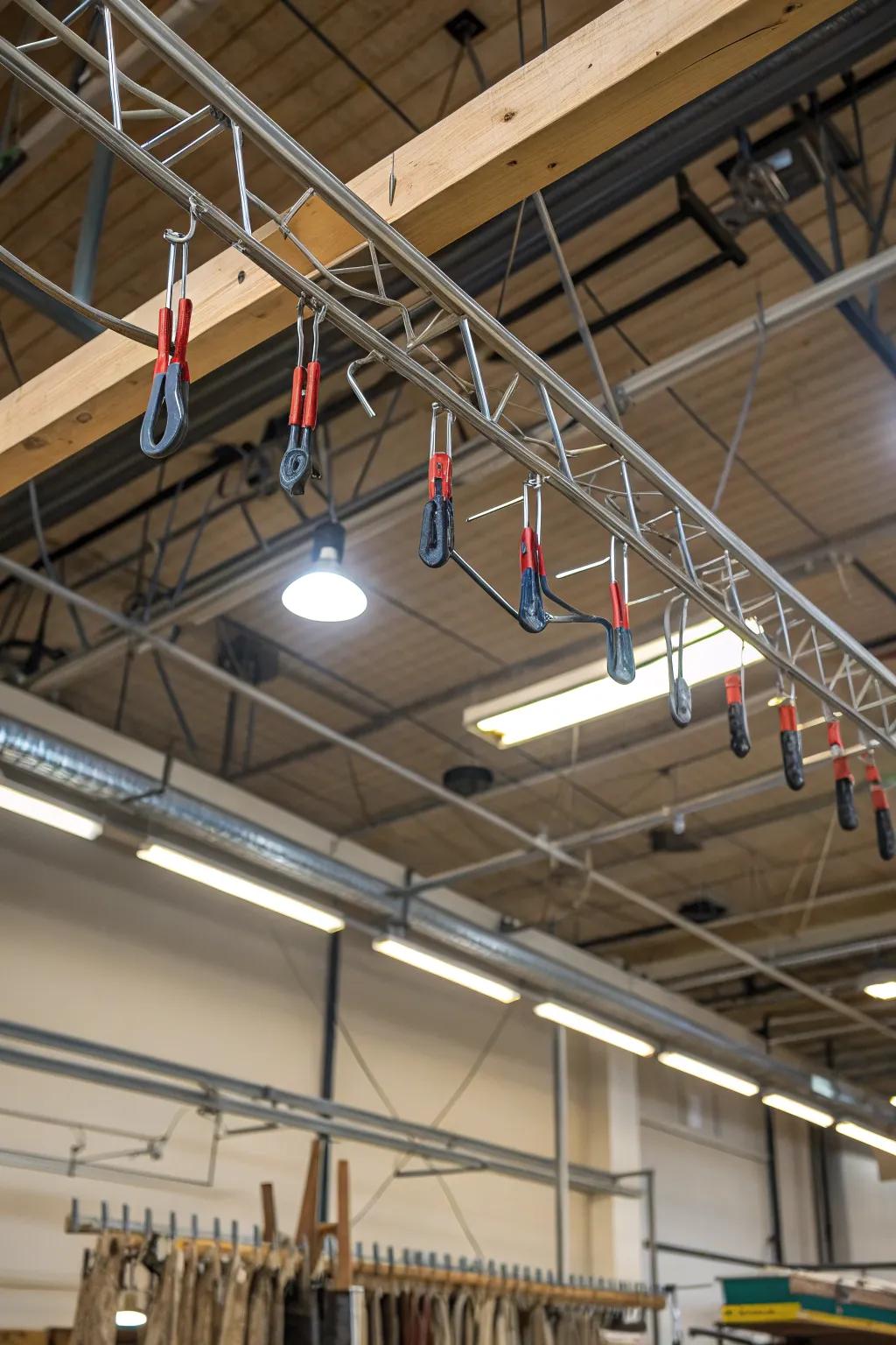 Ceiling-mounted solutions free up valuable floor and wall room.