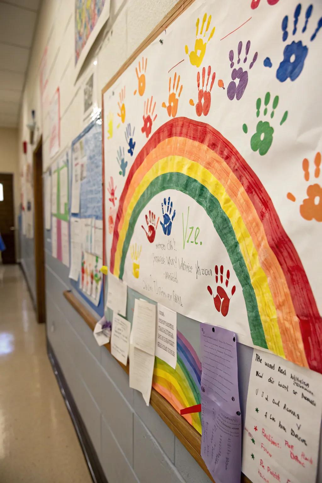 A spectrum-themed board that symbolizes hope and renewal.