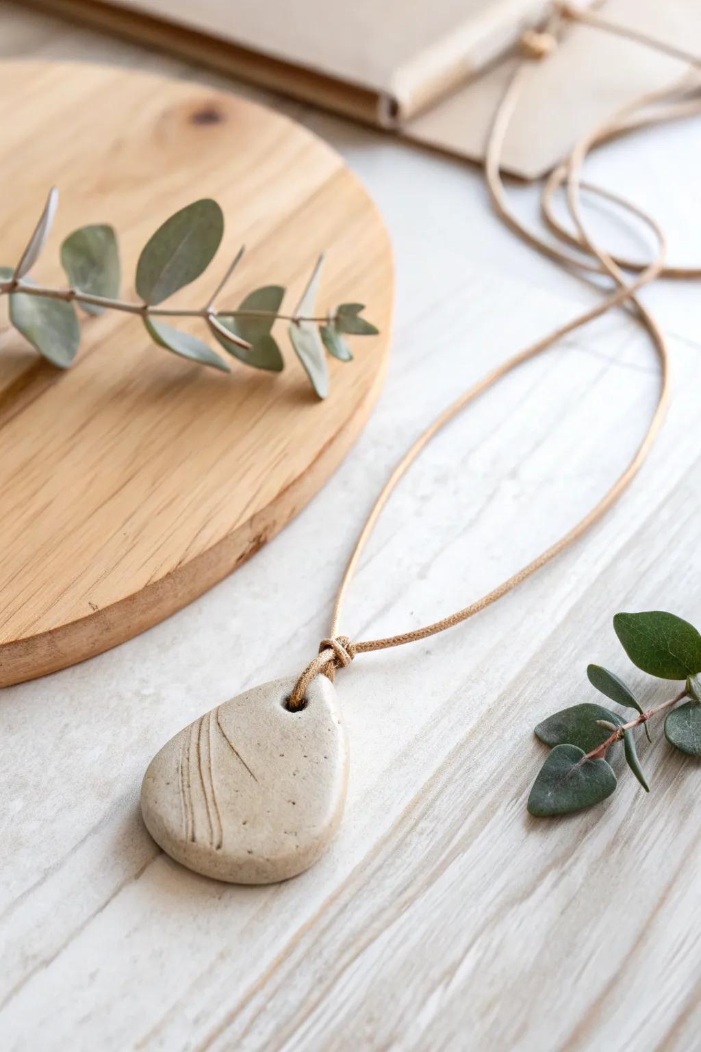 Embrace simplicity with an ambient air clay charm, where understated design convenes natural elegance.
