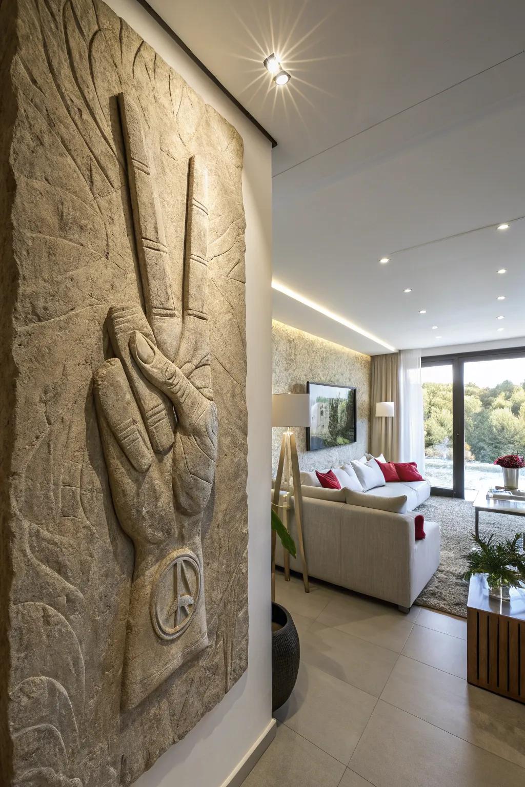 Representative hand clay impression, a thoughtful addition to any setting.