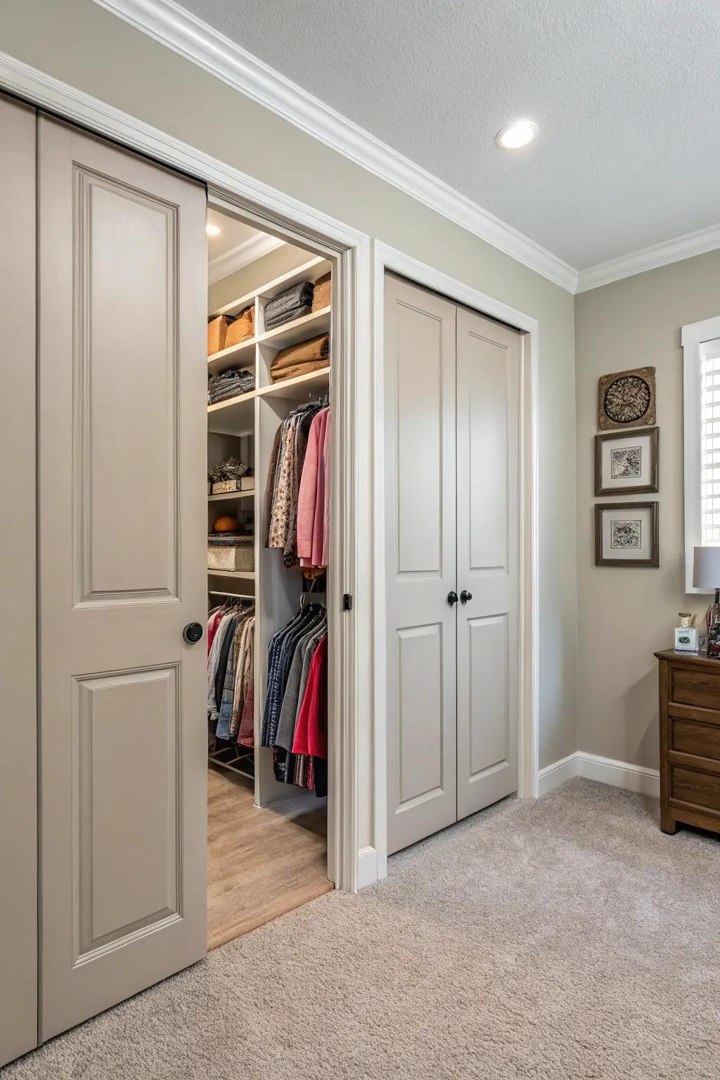 Harmonious designs make doors an integral part of the room.