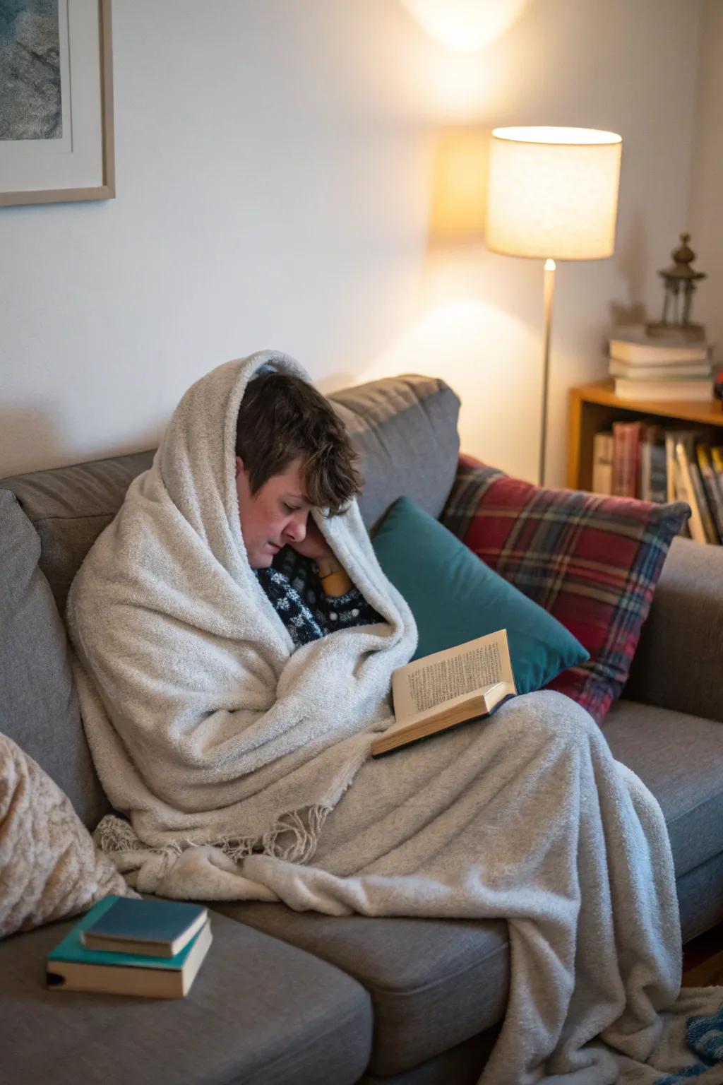 Cozy snuggle on the couch for those chilly, relaxed days.
