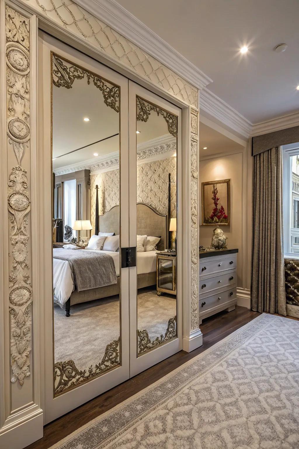 Ornamental contouring enriches dimension and intrigue.