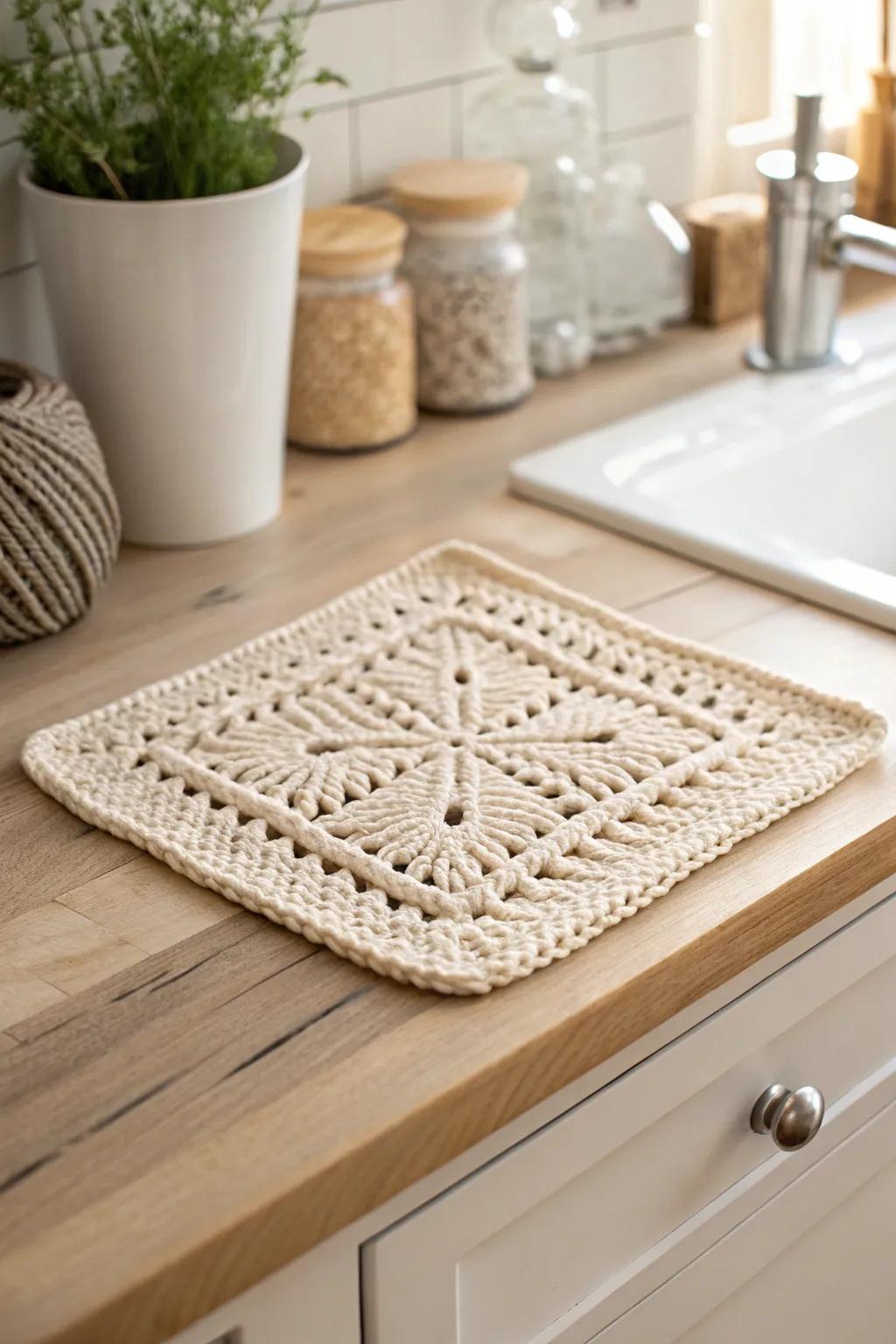 Enhance your kitchen with eco-friendly crochet dishcloths – a perfect mix of simplicity and sustainable style.