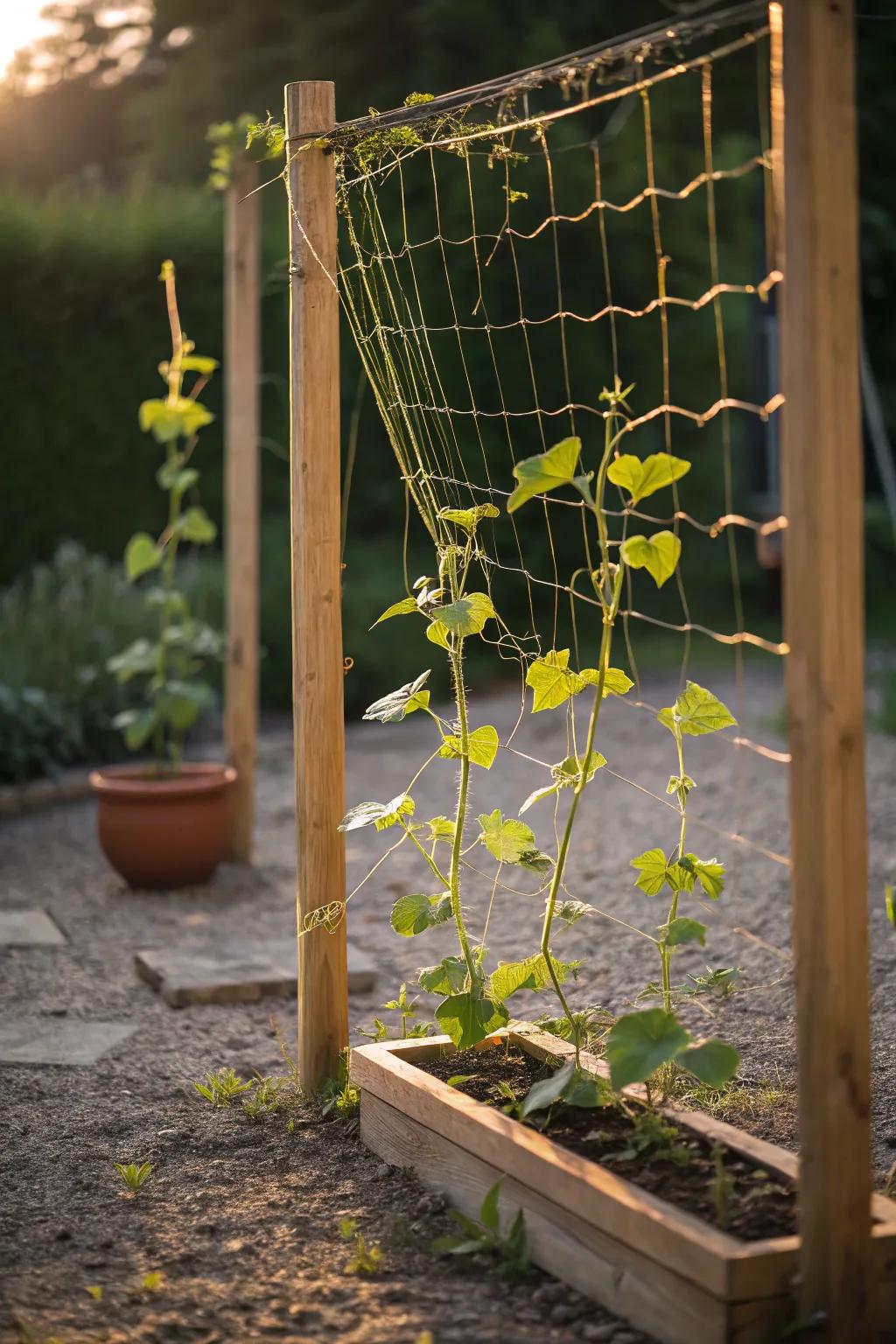 With a minimalist trellis that combines beauty and utility, you can enhance the beauty of your garden.