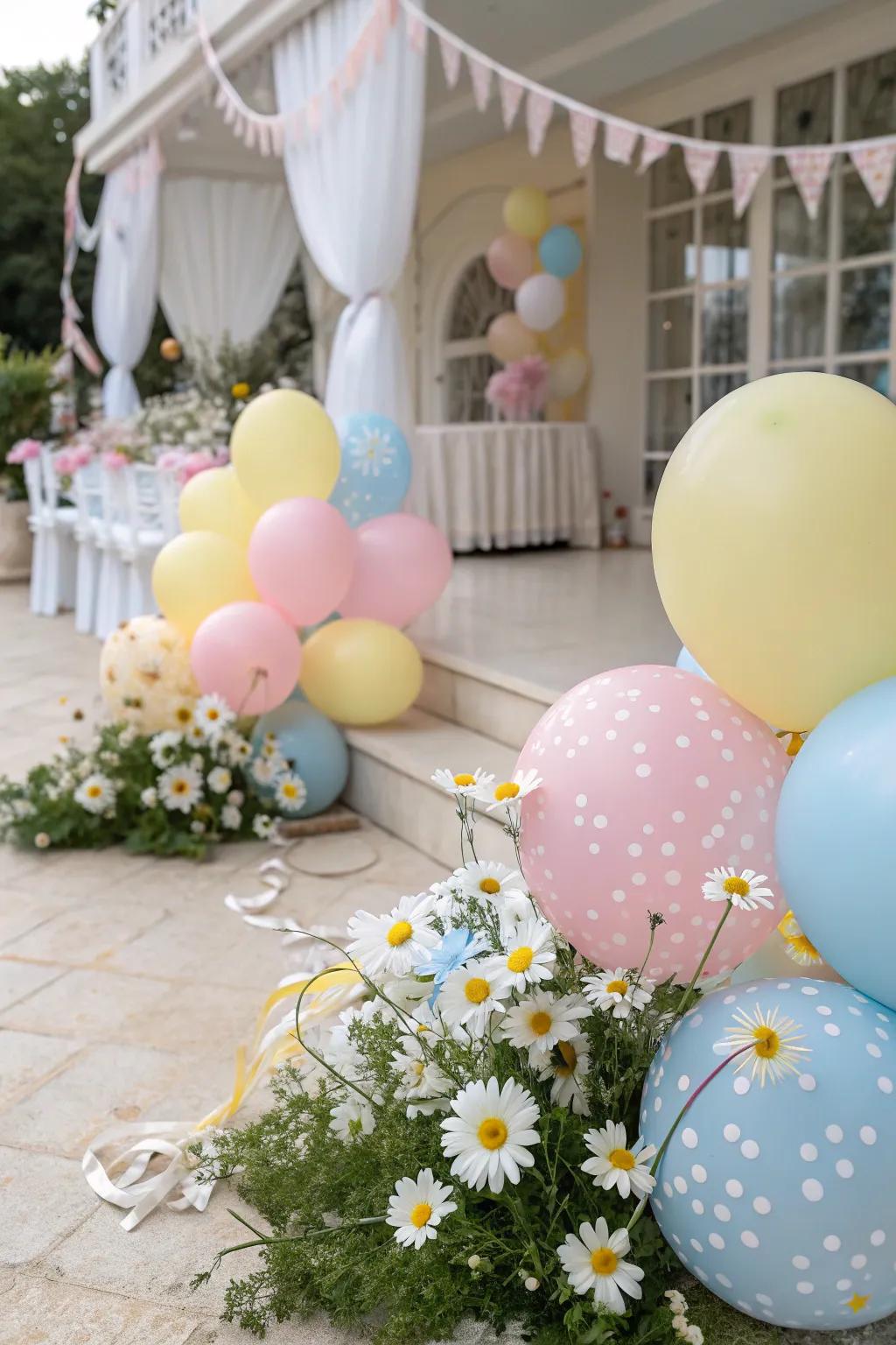 Light up the venue with soft tone balloon bundles.