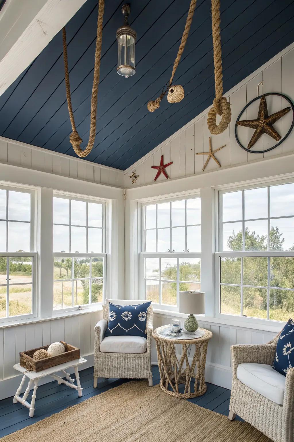Coastal sensations showcasing a deeply shaded cerulean overhead.