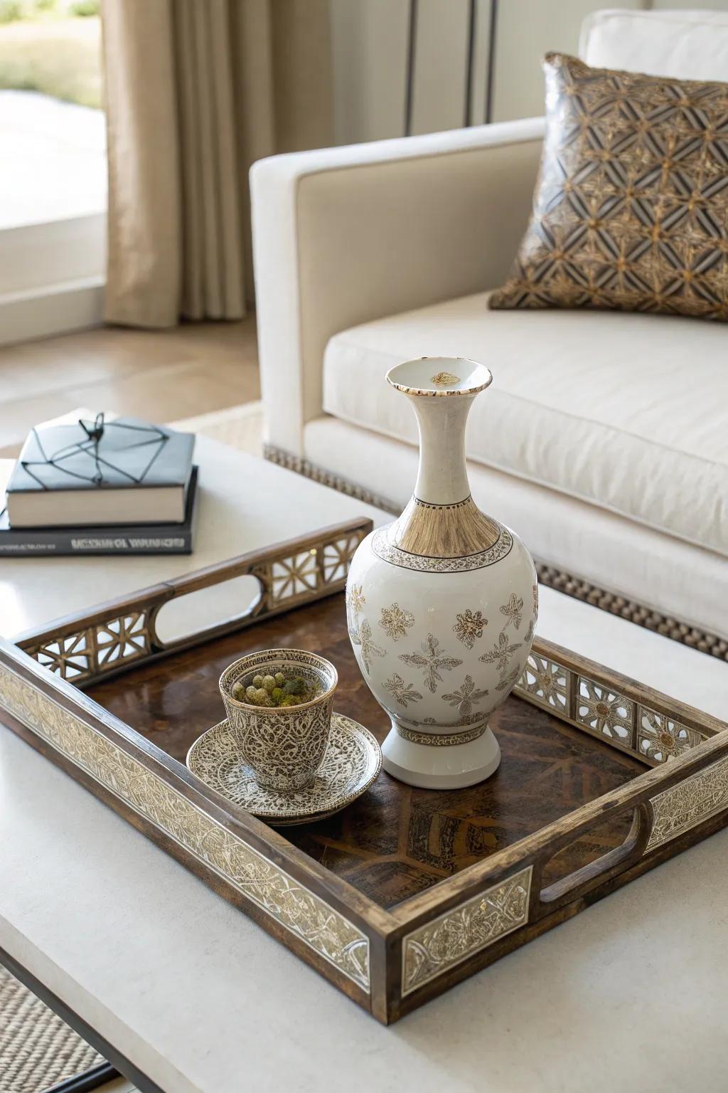 Elegant simplicity with minimal aesthetic.