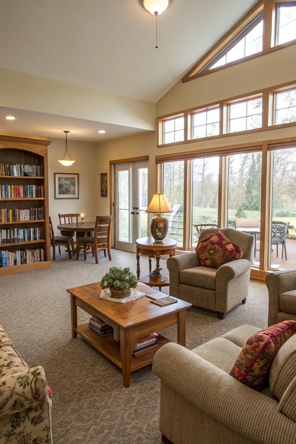 A functional living room schematic that enhances both utility and socializing.