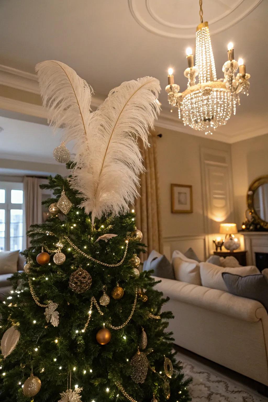 Ethereal refinement with a plumage tuft.