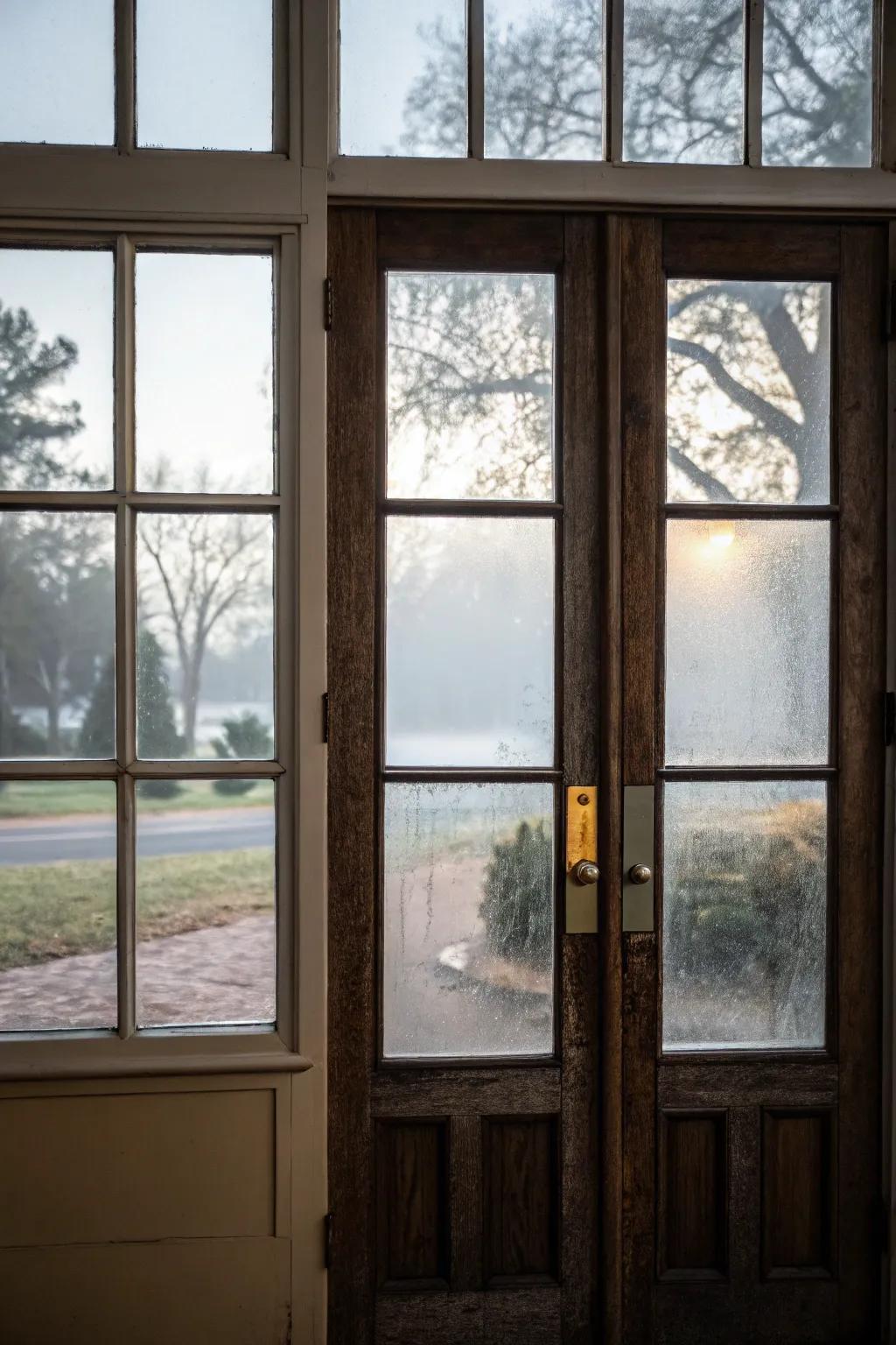 One-way mirror covering delivers daytime privacy without compromising the view.