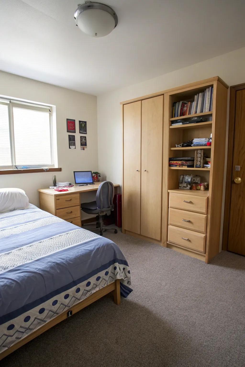 Thoughtful furniture arrangement maximizes usable space.