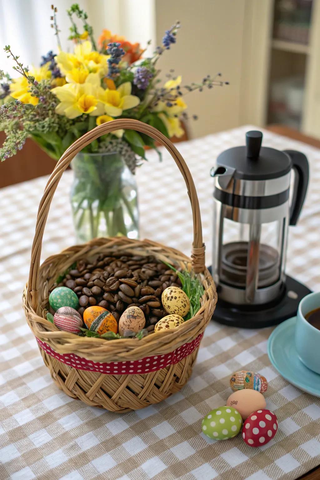 An impeccable Easter basket tailored for the coffee devotee.