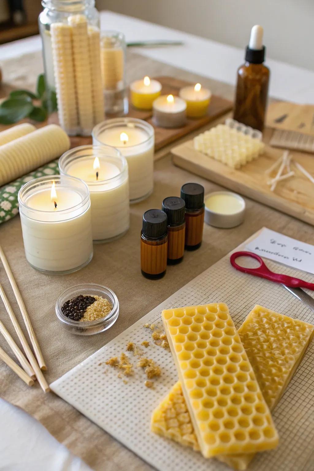 Design your own scented candles through a DIY workshop.