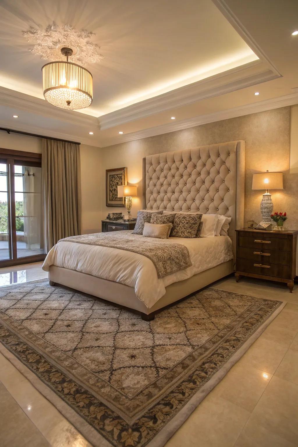 Inviting mats add warmth and style to the flooring.