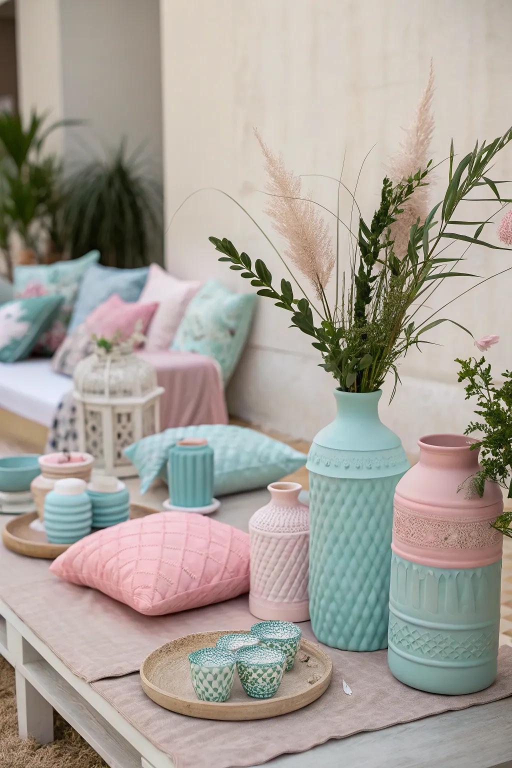 Color-coordinated decor ties everything together.