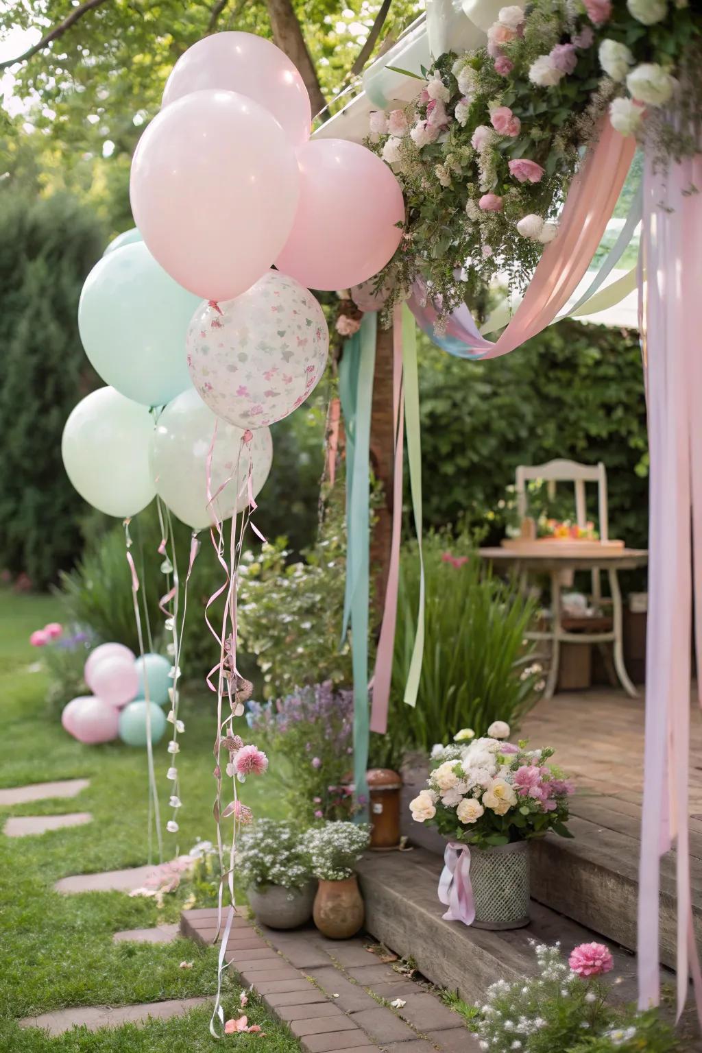 Pastel adornments enhance the magical theme.