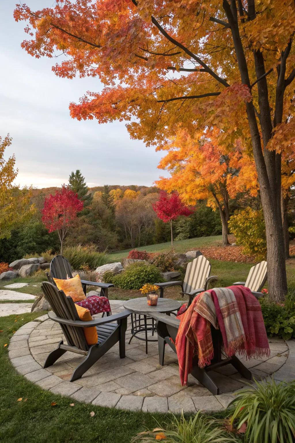 An ideal alcove to savor the fall season.