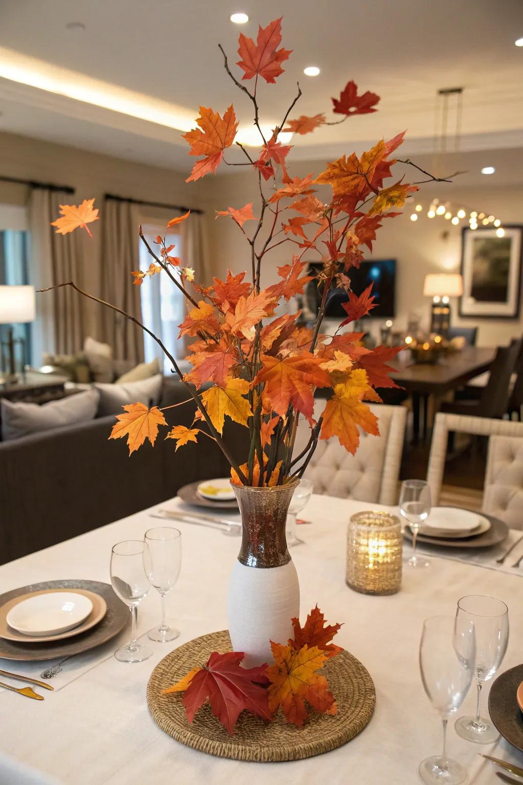 A distinct holder can elevate your autumn centerpiece.