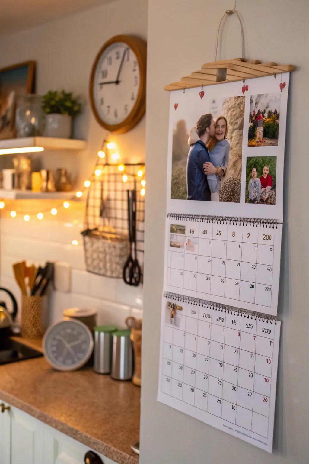 Cherish memories year-round with a personalized family picture chronometer.
