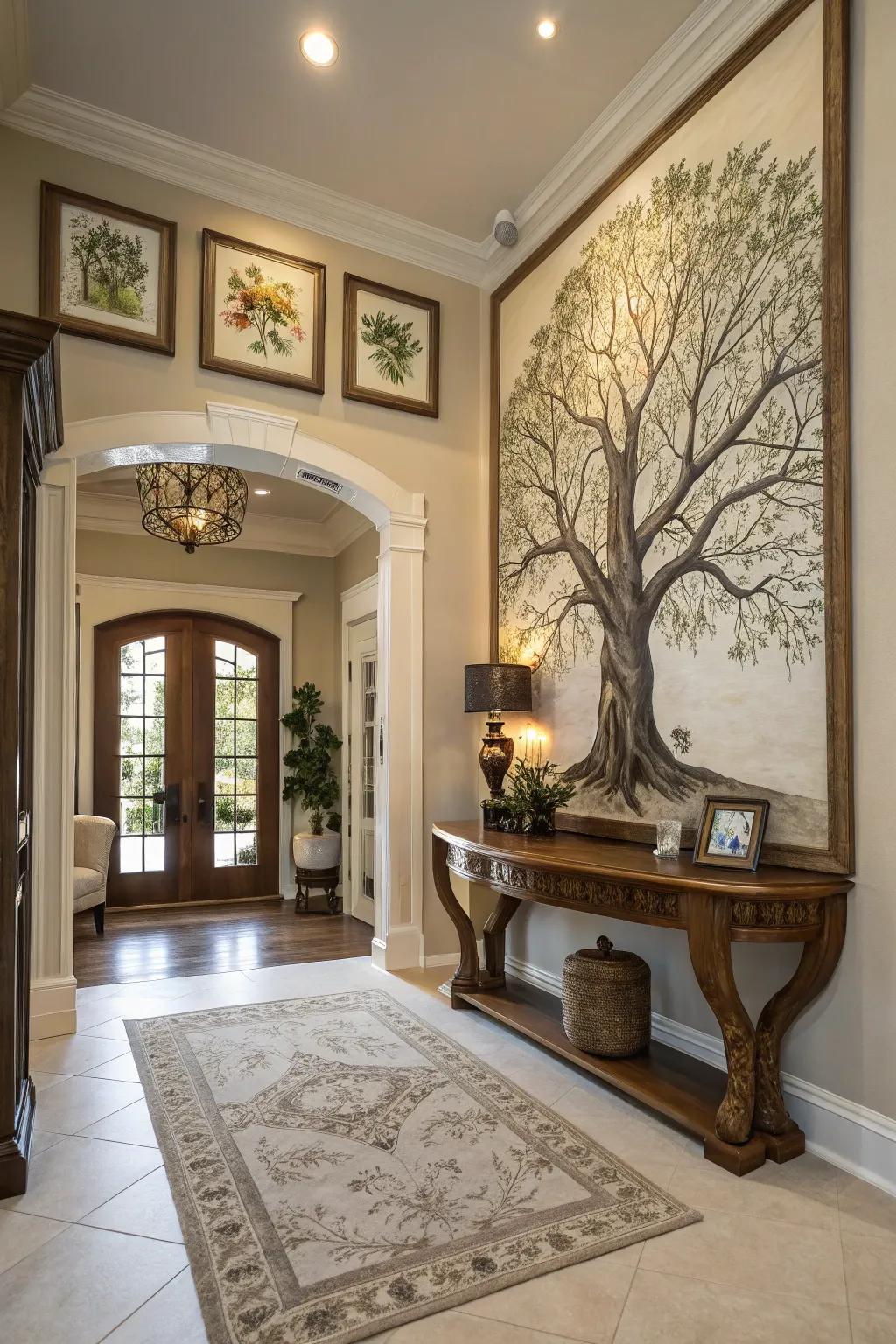 Prominent displays make a daring familial statement.