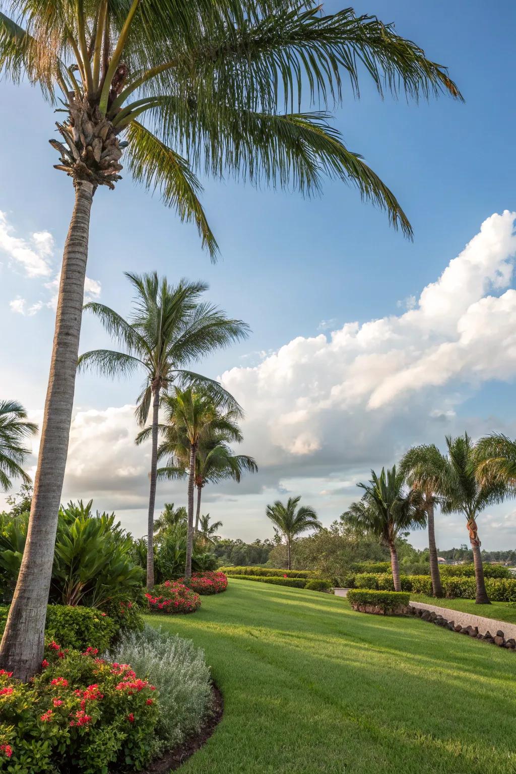 Palm trees are an essential addition to any Florida landscape.