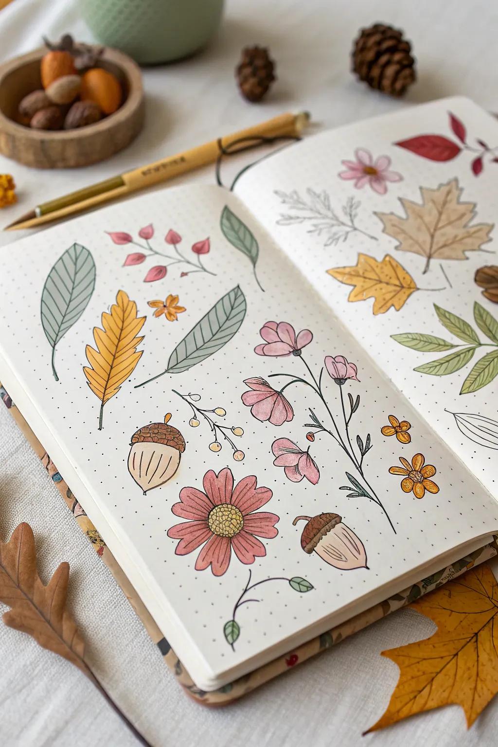 Seasonal branches capture the essence of shifting periods.