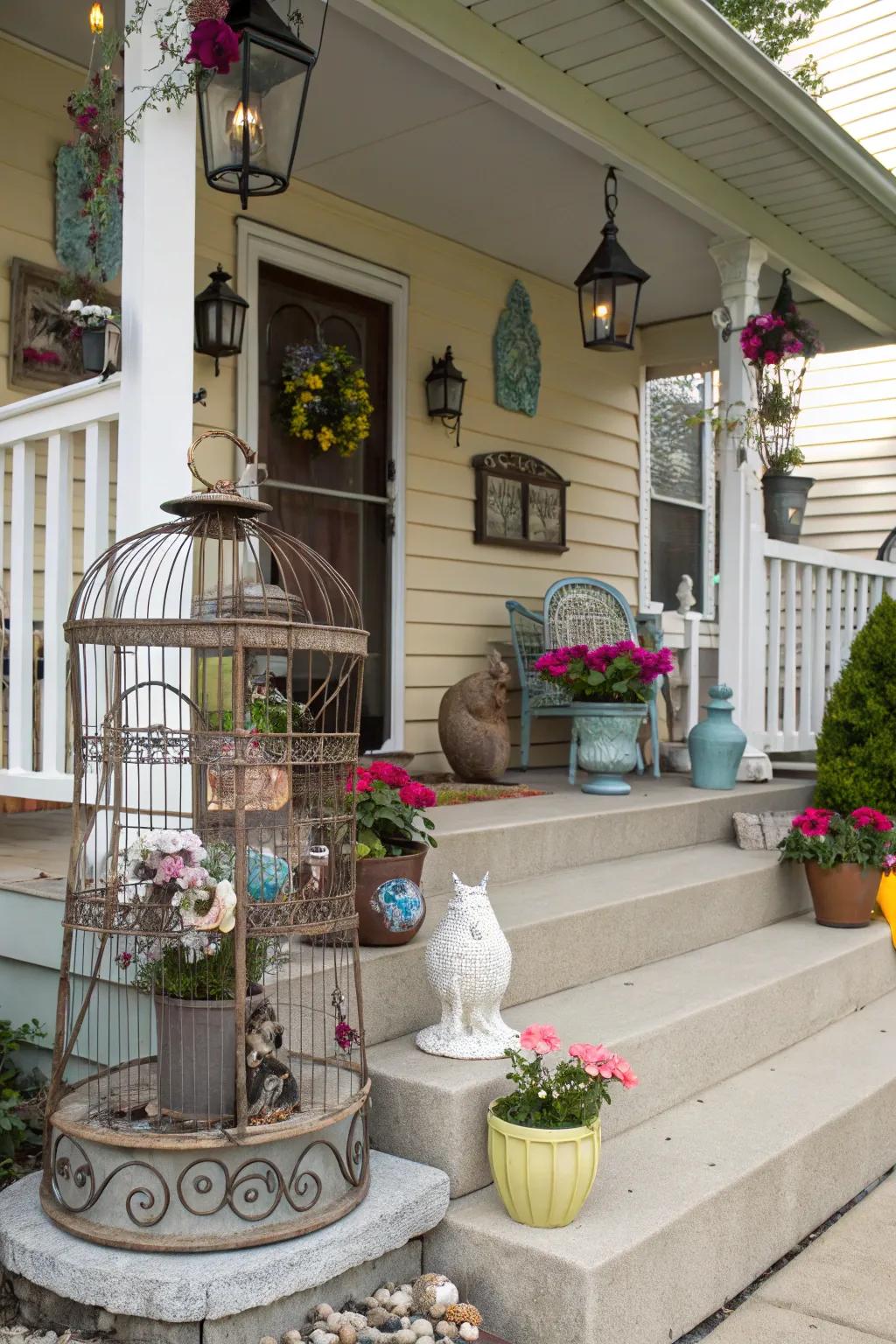 Whimsical impressions append persona to your verandah.