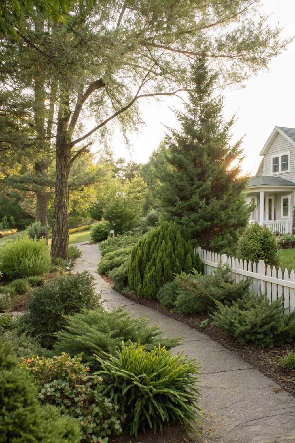 Plantings with a naturalistic feel create a serene and organic atmosphere.