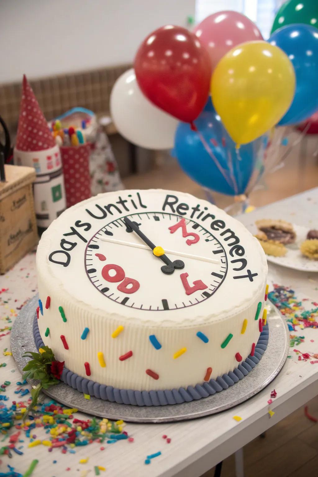 Count down to retirement with a slice filled with humor!