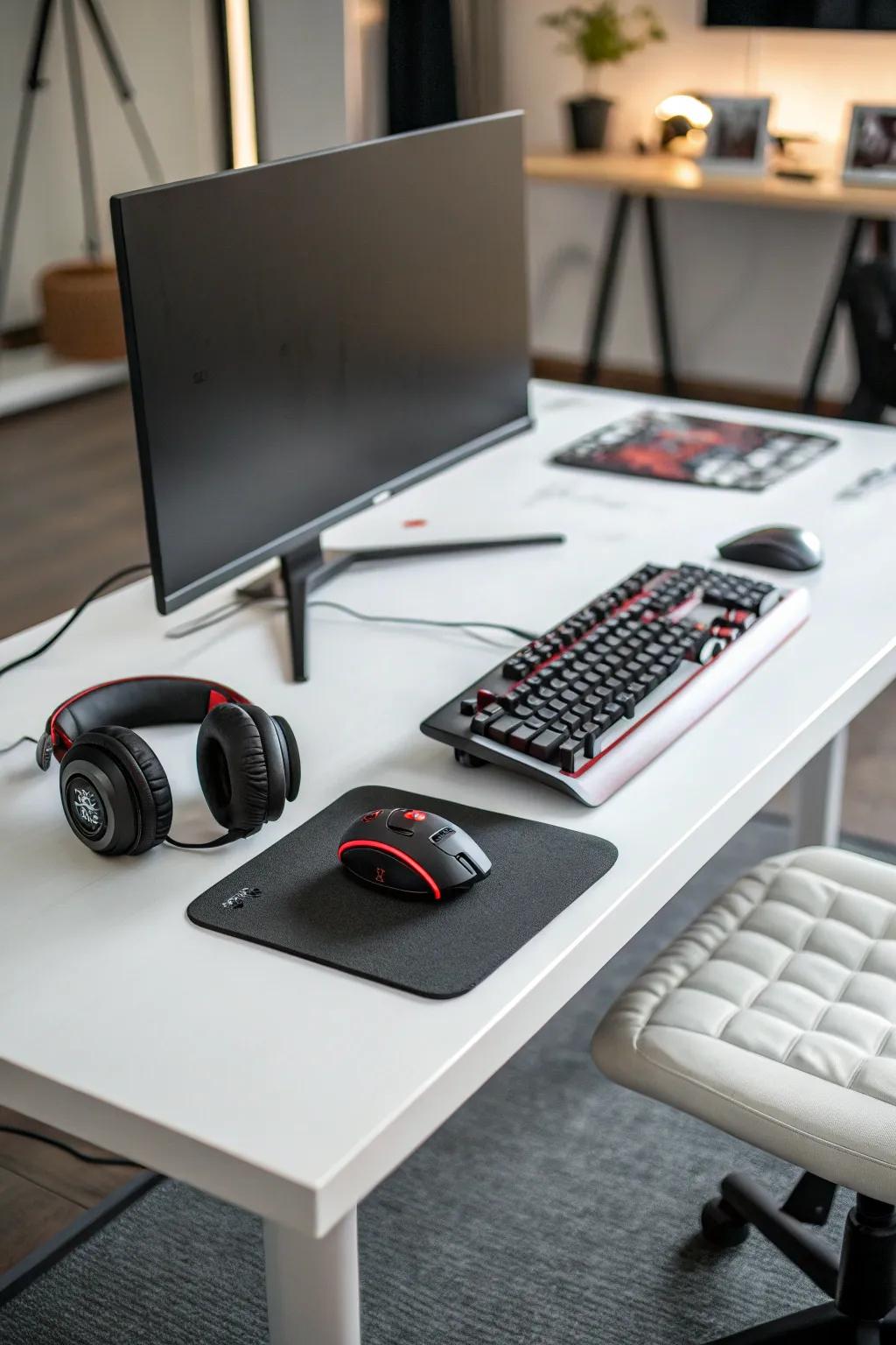 A refined table elevates the aesthetic of your gaming station.