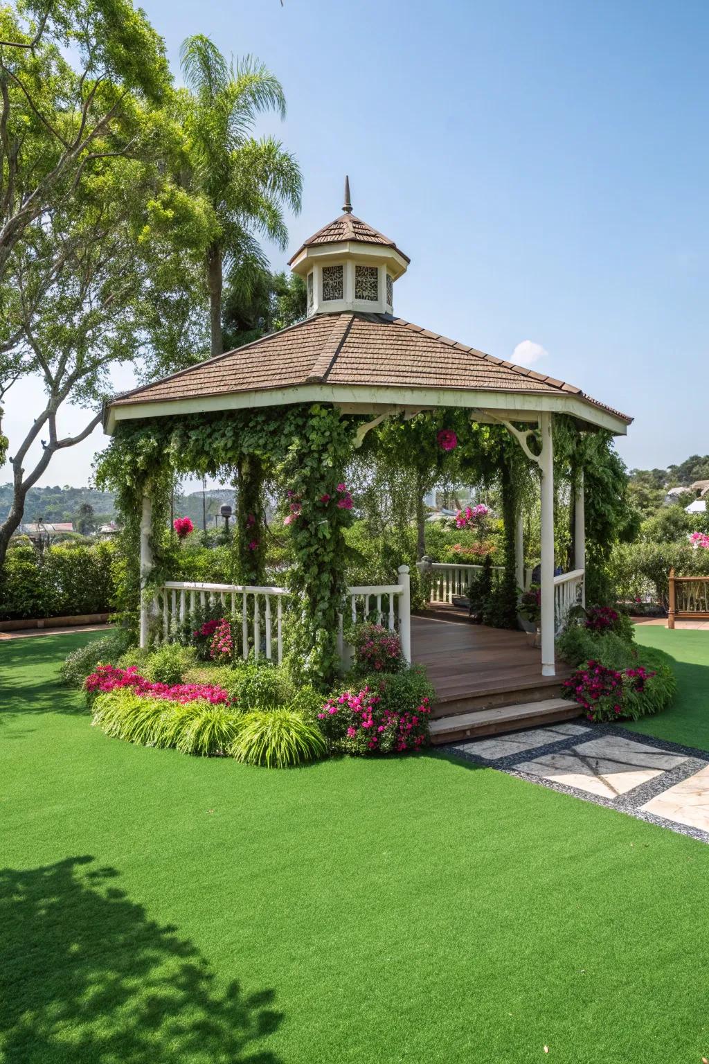 Retain a green and spirited aura through imitation grass.