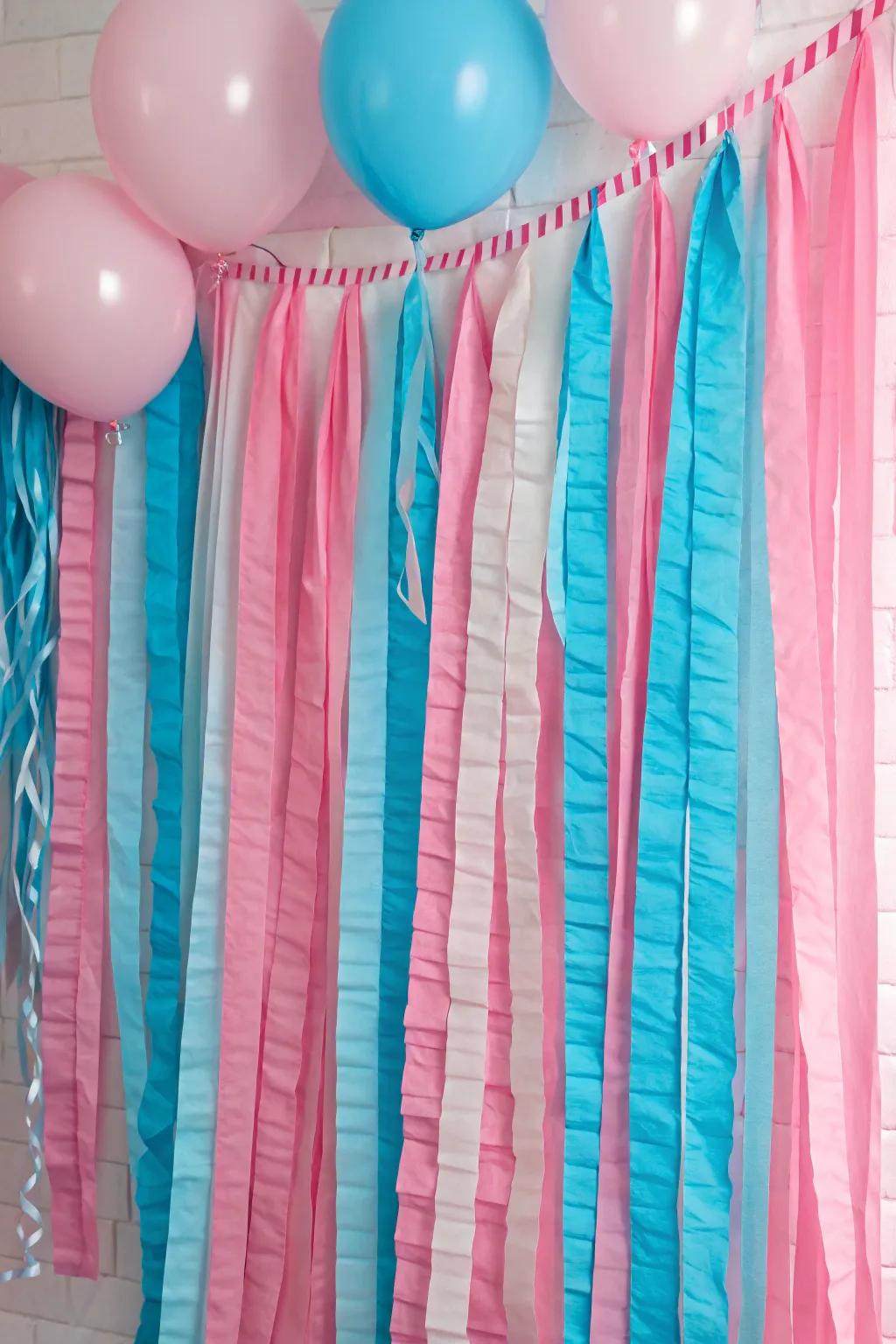 Streamers design a dynamic, vibrant backdrop for all celebrations.