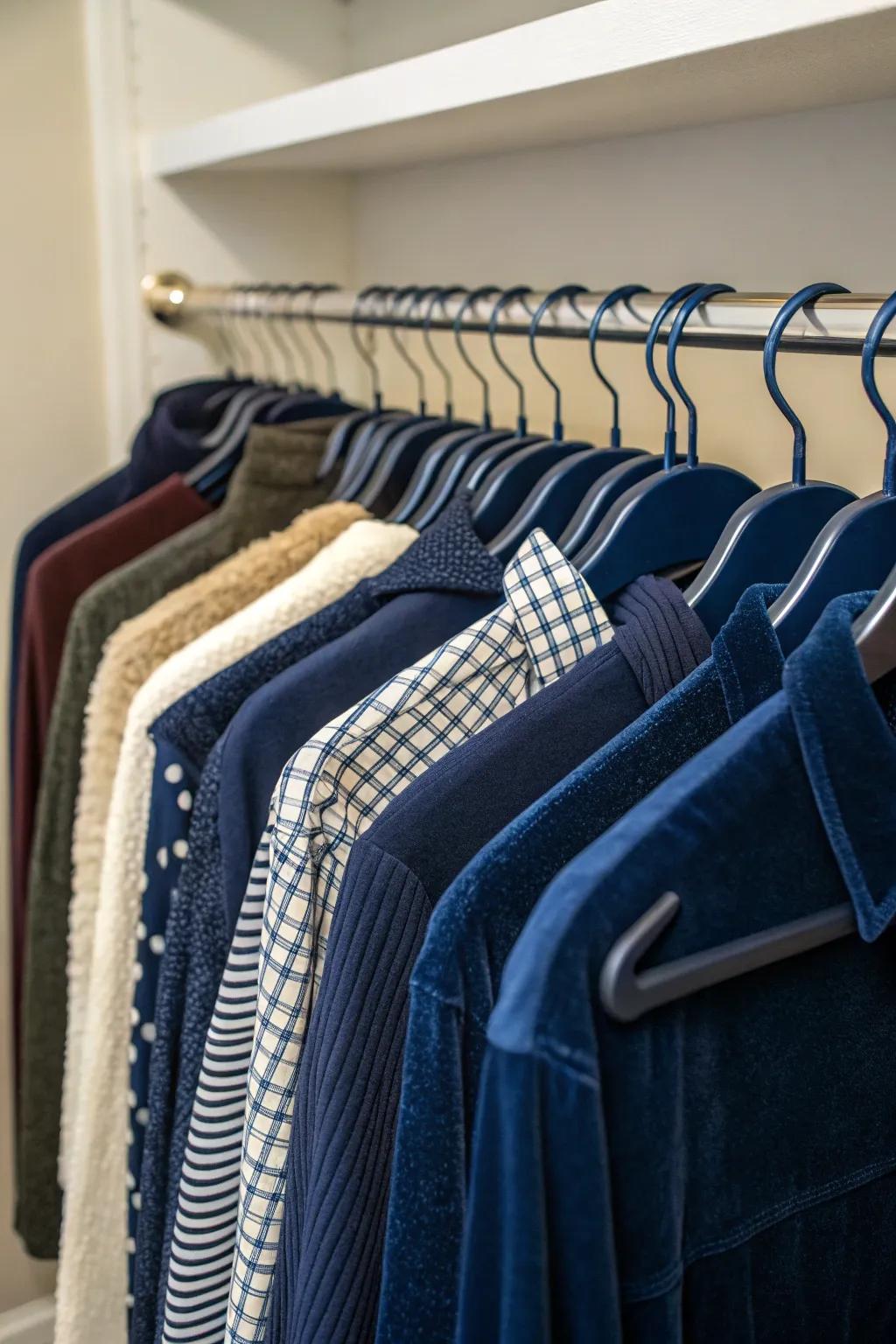 Plush hangers enhance your closet's look and functionality.