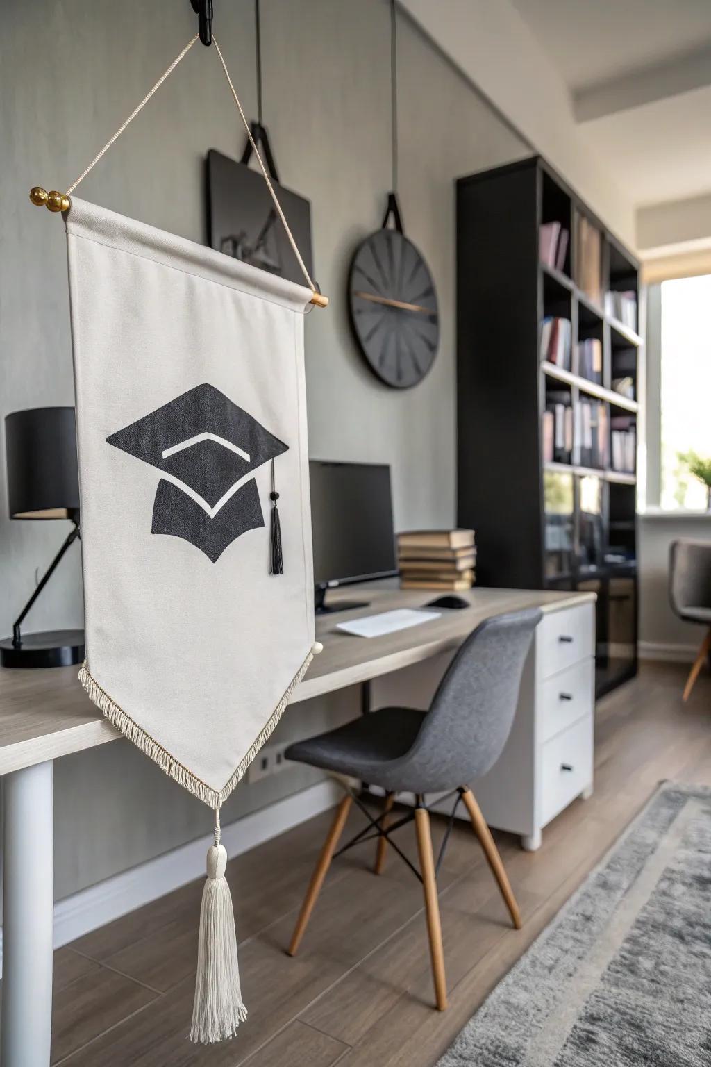 A sleek and refined monochromatic banner for a classic commemoration.