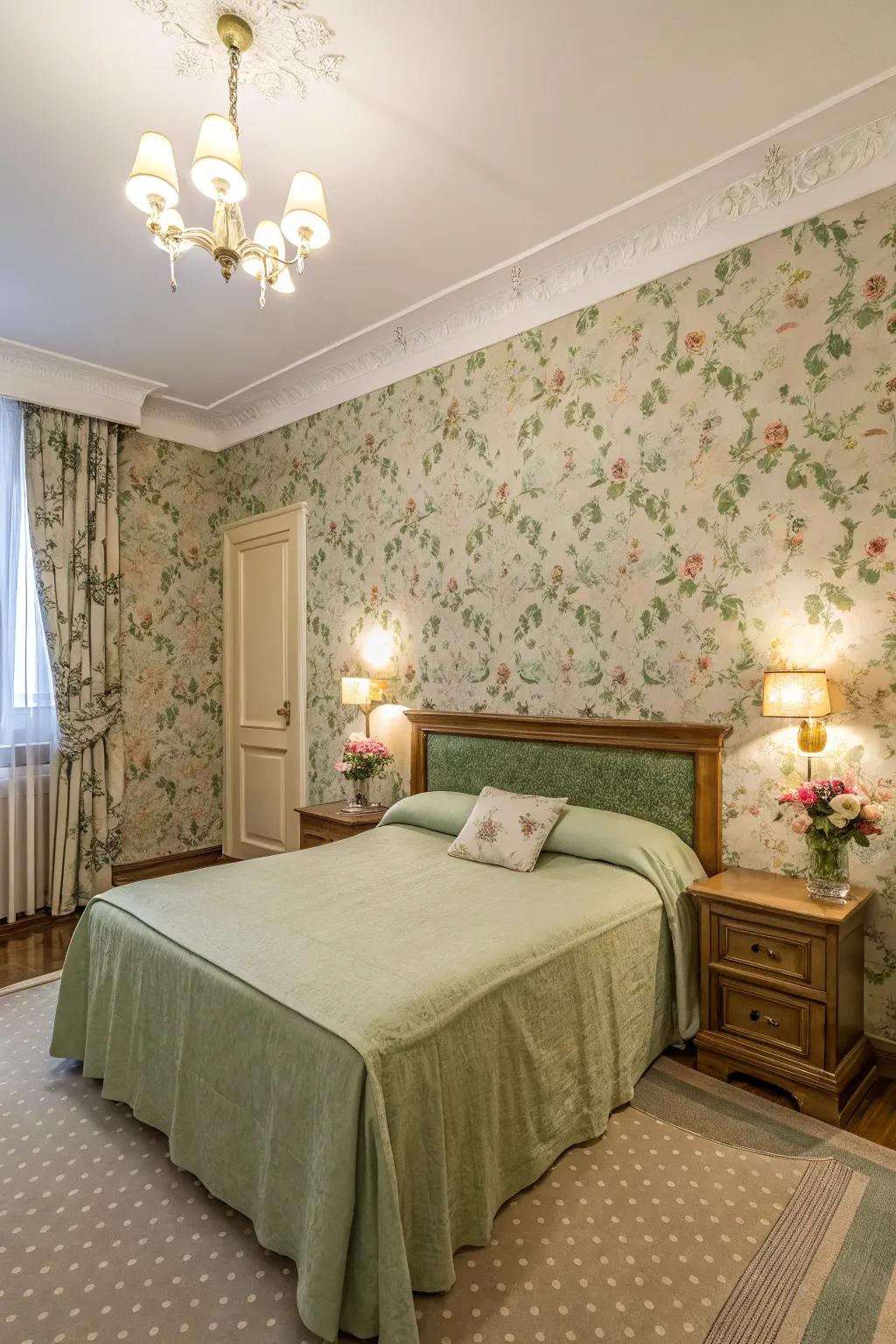 Wallpaper bestows a touch of allure and visual fascination.