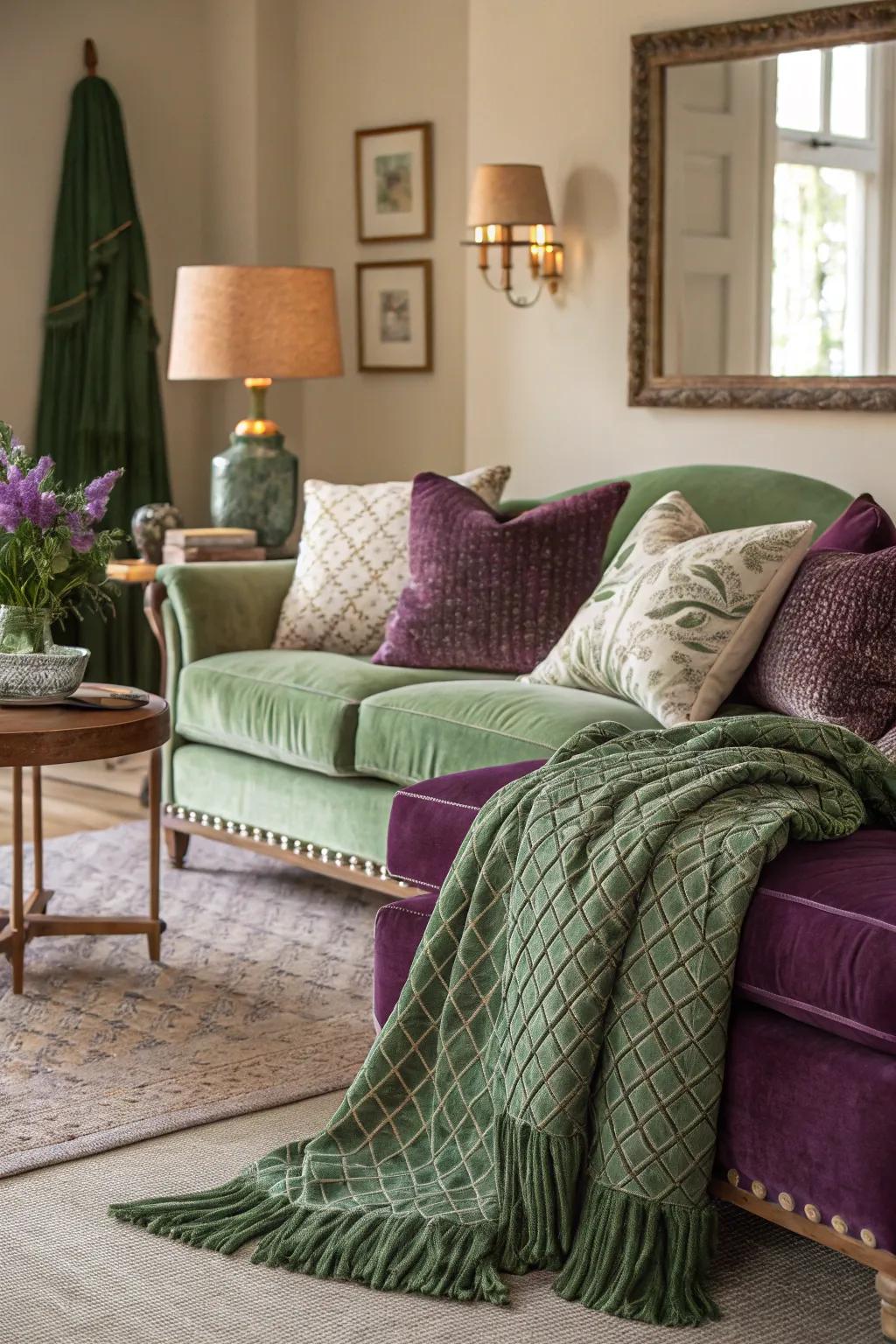 A mix of textures introducing profundity to the living area.