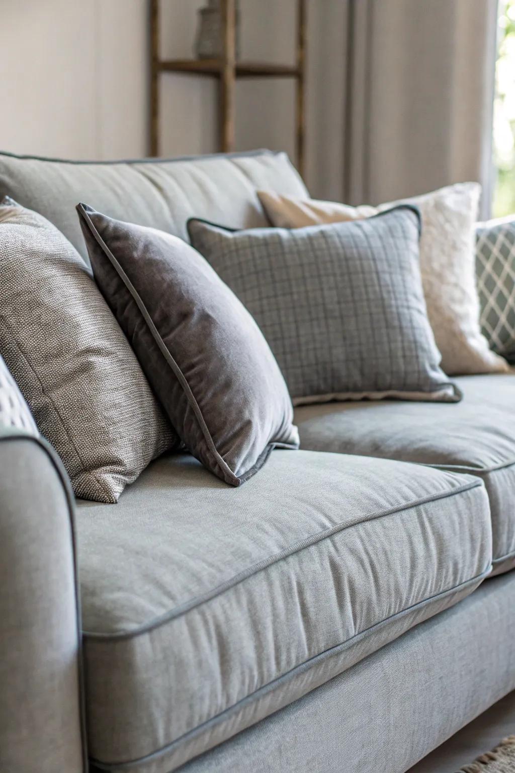 Monochrome shades of grey deliver a refined and cohesive presentation.