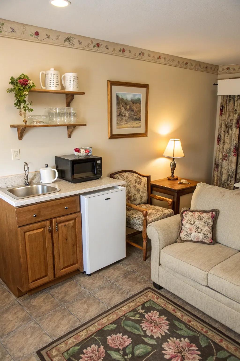 A guest house with a smart layout that combines functionality and comfort.