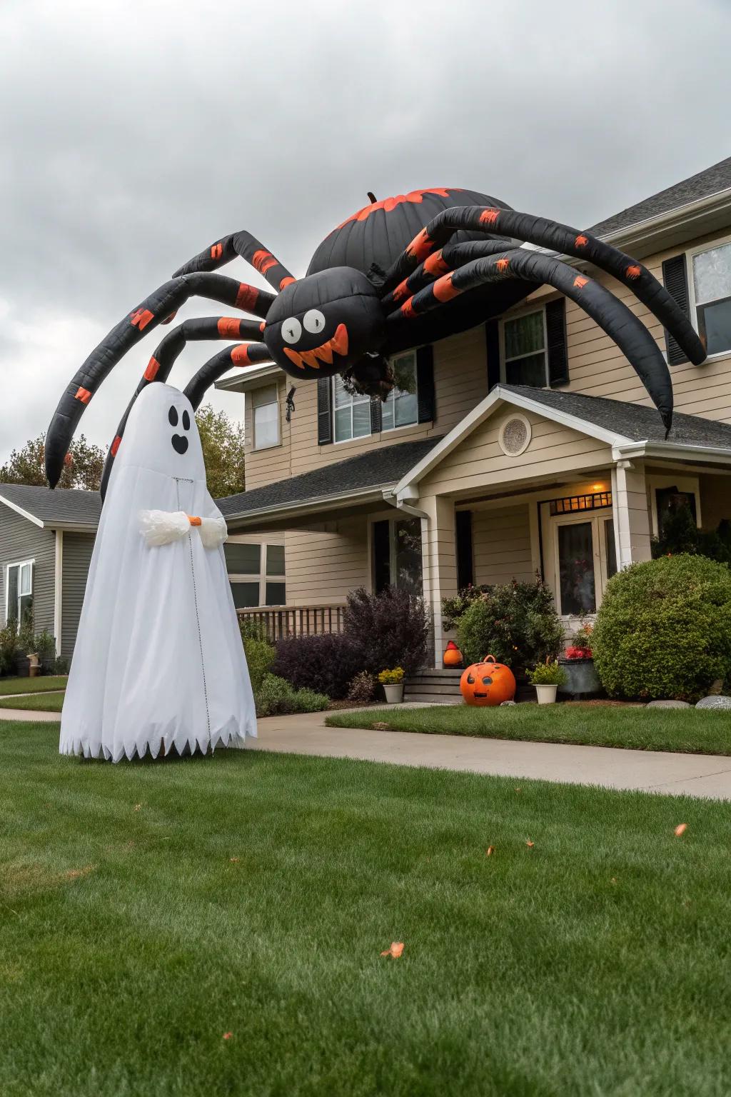 Wind-filled beings incorporating a larger-than-life component to Halloween decor.