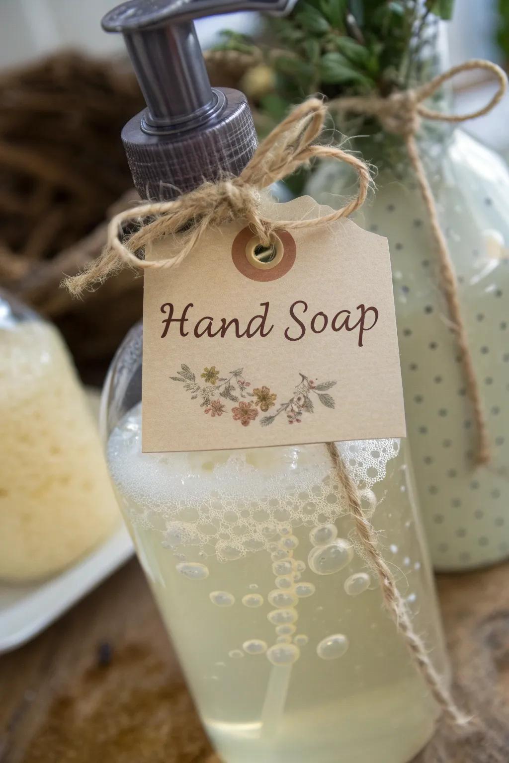 A personal nuance with a handwritten gift inscription.