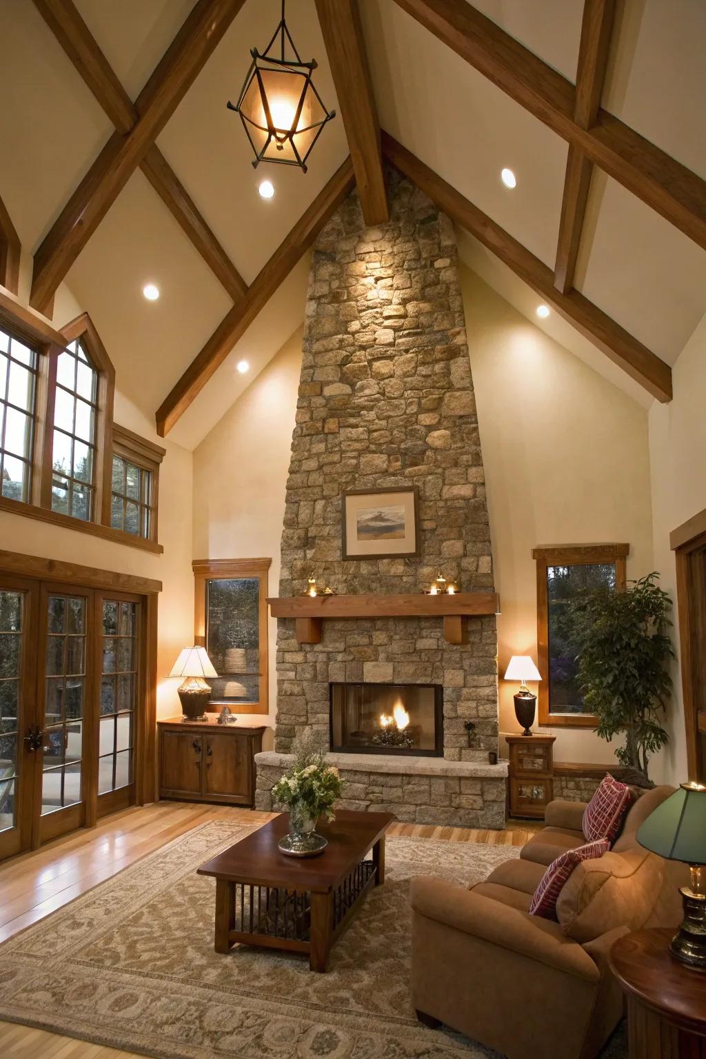 Nature-inspired aesthetics introduce warmth and tranquility.