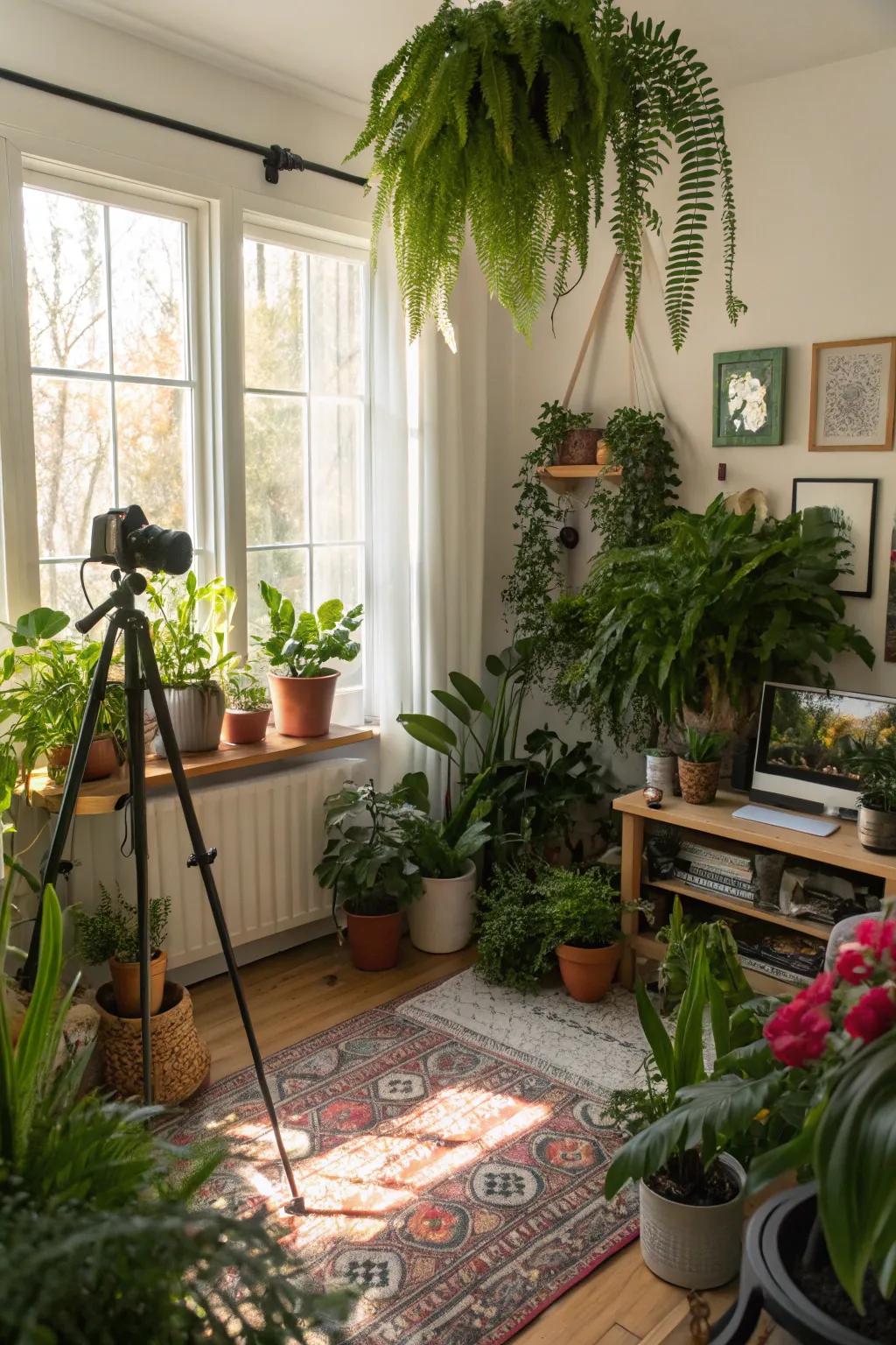 Enhance your studio with the natural touch of plants.