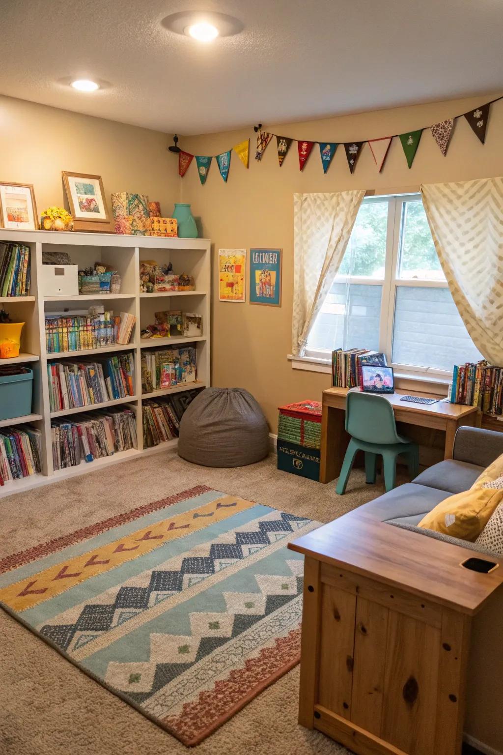Versatile areas serving various learning activities.