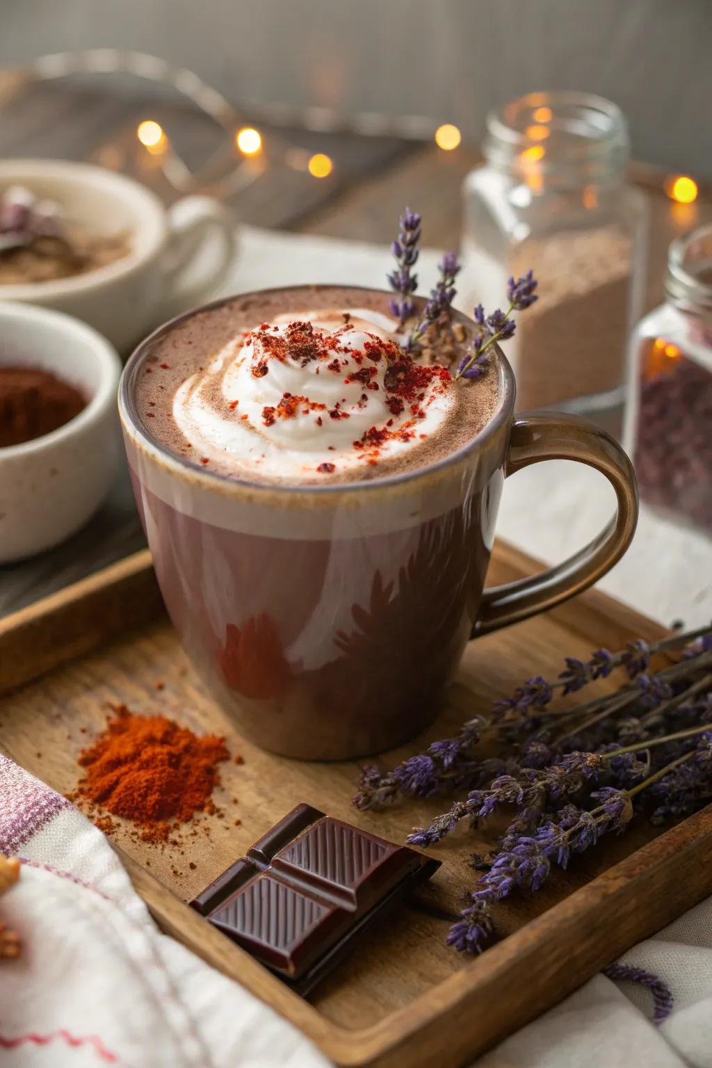 Introduce unique flavors for an astonishing innovation on classic hot chocolate.