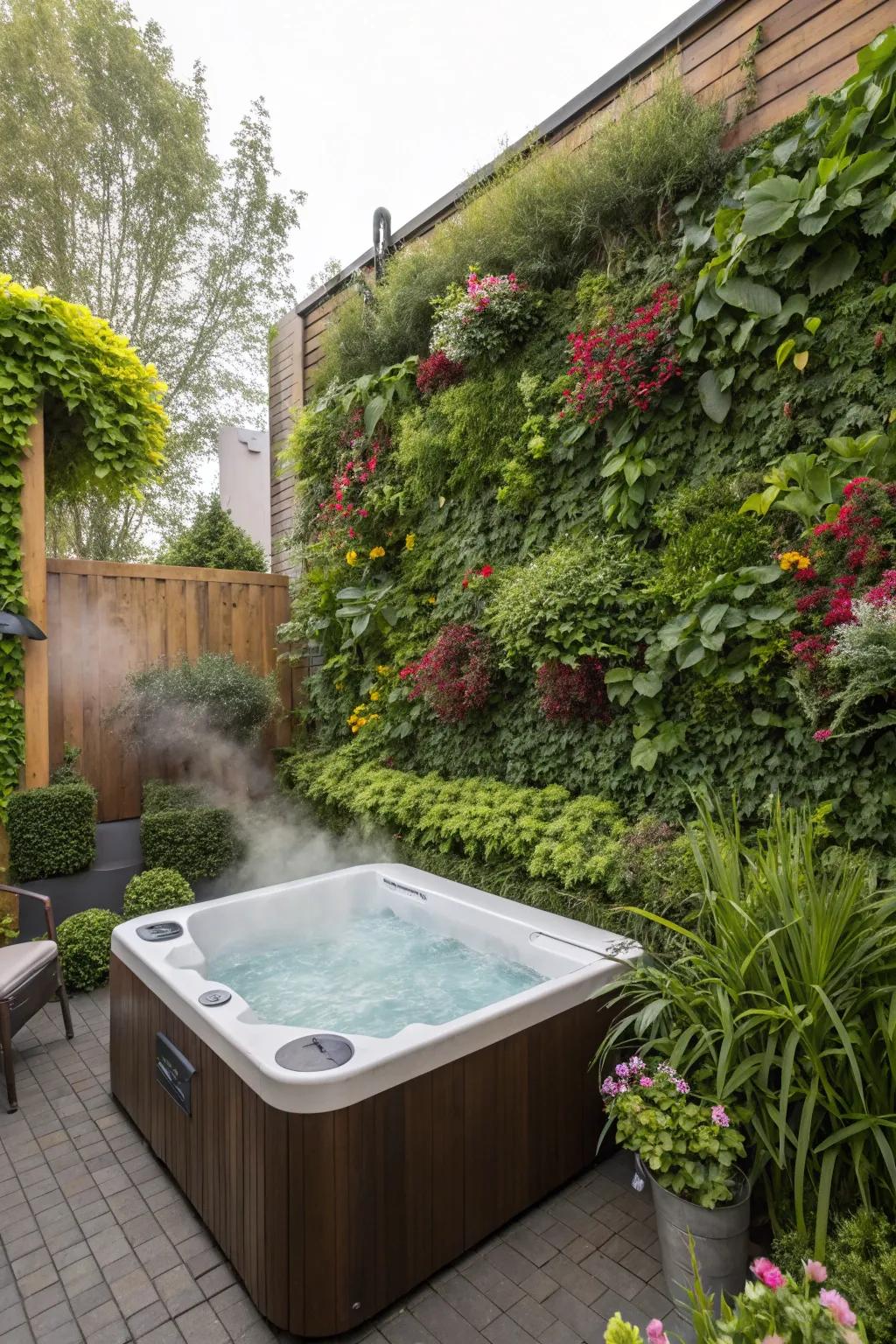 Engage yourself in nature with a lush plant partition.