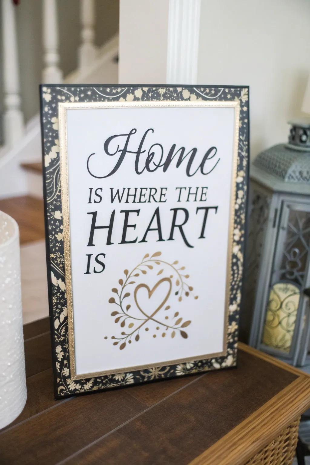 Quotes add inspiring sentiment